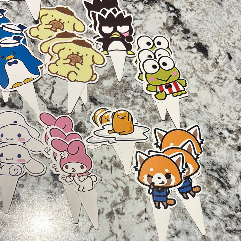 Hello Kitty Friends Cake Cupcake Stick Toppers Party Supply Decorations. 37pcs - Picture 4 of 4